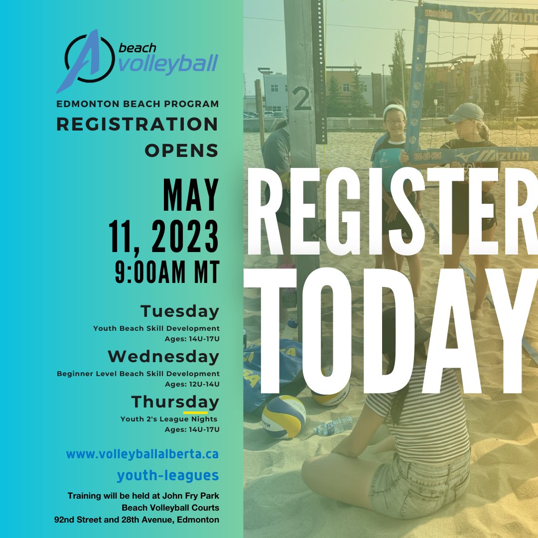 Volleyball Alberta on Twitter "Youth Beach Programs Edmonton 📝