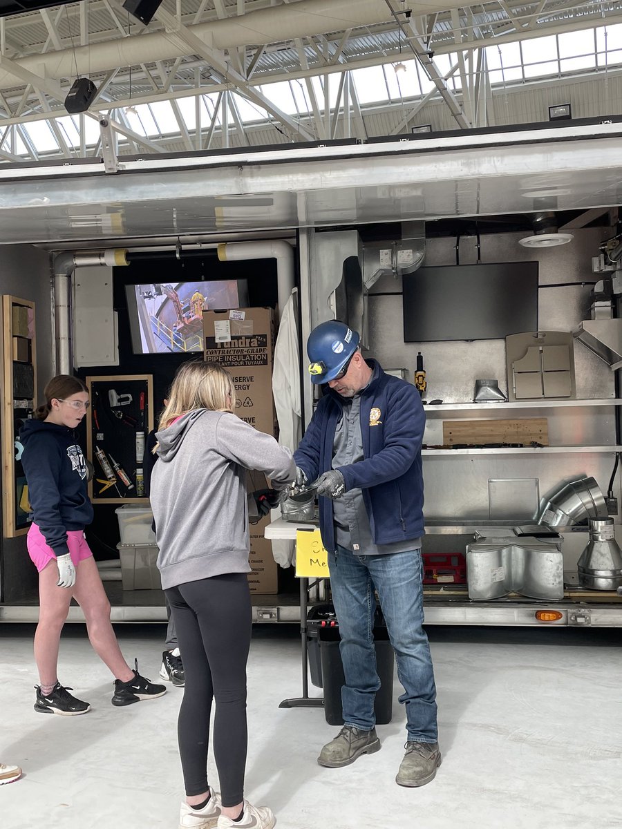 On Tuesday, our grade 7 class travelled to the Port Hawkesbury Civic Centre for the Mobile Construction Experience. They had a great time and learned lots!