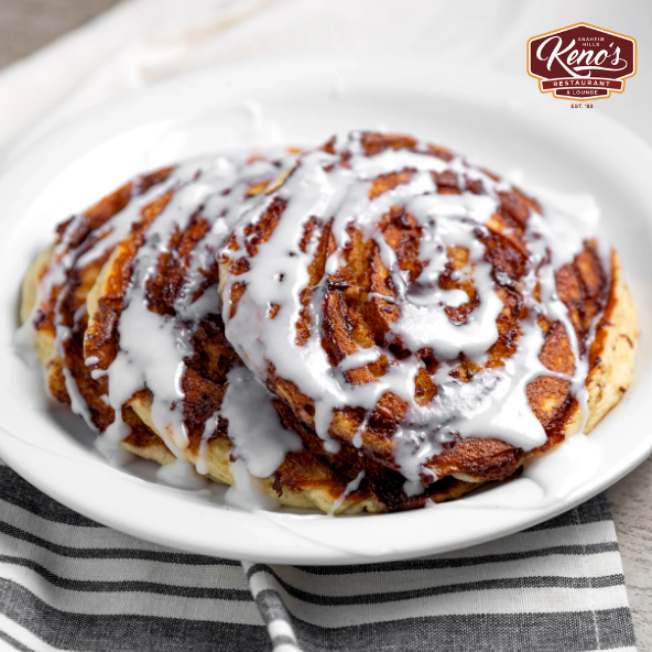 KenosAnaheim's tweet image. Get ready to swirl your taste buds!

Our Cinnamon Swirl Pancakes are made with our famous batter, infused with cinnamon, and topped with delicious vanilla icing. A breakfast that is both elegant and tasty!🤩🥞🍽️

#FamilyFriendly #BreakfastLove #AnaheimEats #KenoRestaurant