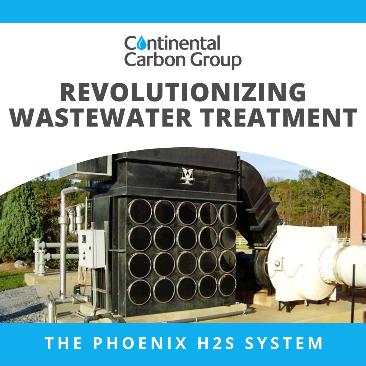 ContCarbonGroup's tweet photo. Revolutionize wastewater treatment with the Phoenix! This patented technology converts H2S into elemental sulfur. See how it improves odour and worker safety in wastewater treatment plants. 

Learn more at https://t.co/K9NNpm9pOv

#PhoenixSystem #WastewaterTreatment #H2SRemoval https://t.co/D1uL7OtGXu