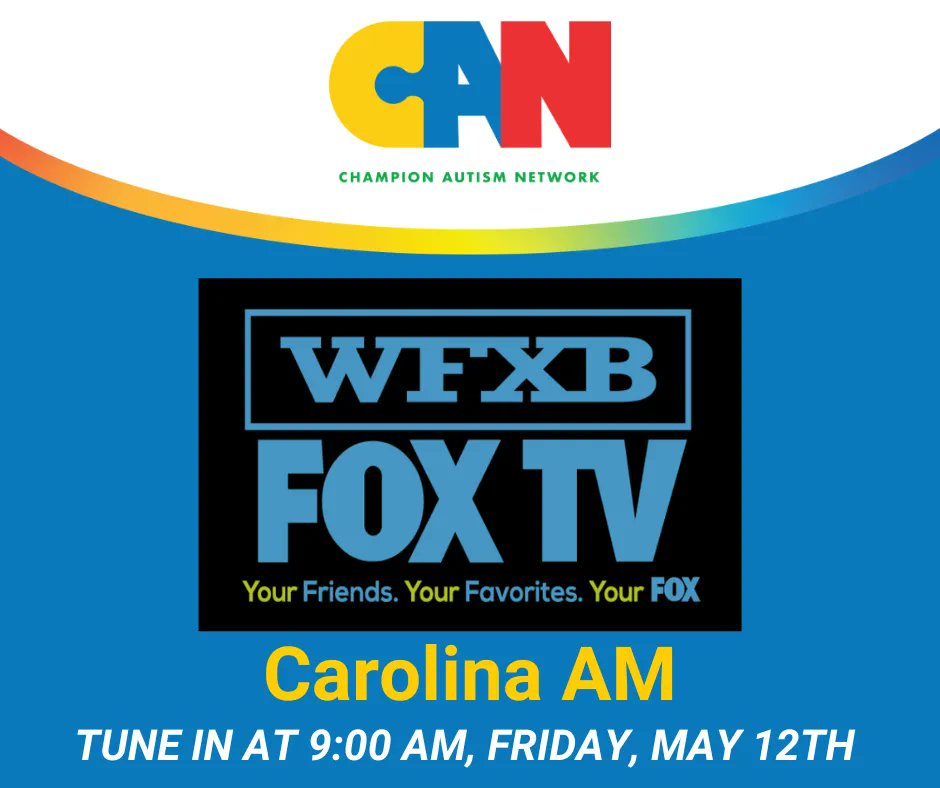 Be sure to tune into Carolina AM tomrrow morning on WFXB at 9 to see what business raised the most money in our puzzle piece campaign #ComePlayWithUs® #YesYouCAN® #ChampionAutismNetwork #AutismAwareness #AutismAcceptance