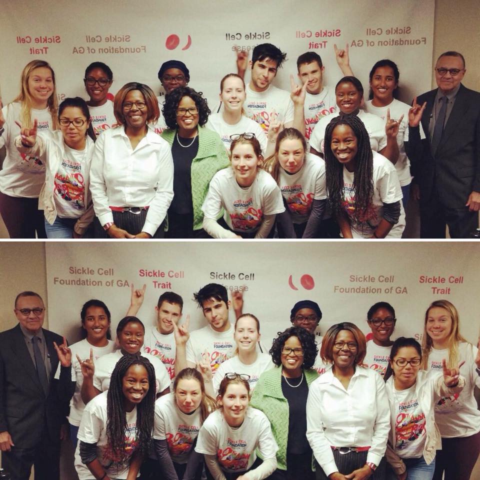 GASickleCell's tweet image. It's THROWBACK THURSDAY! 2018: Students from the University of South Florida volunteered at SCFG. Our staffers then, Dr. Milford Greene, Maria White Tillman and Mittie Edmonds are shown with the college students on an afternoon break. #alternativespringbreak #sicklecell #USF
