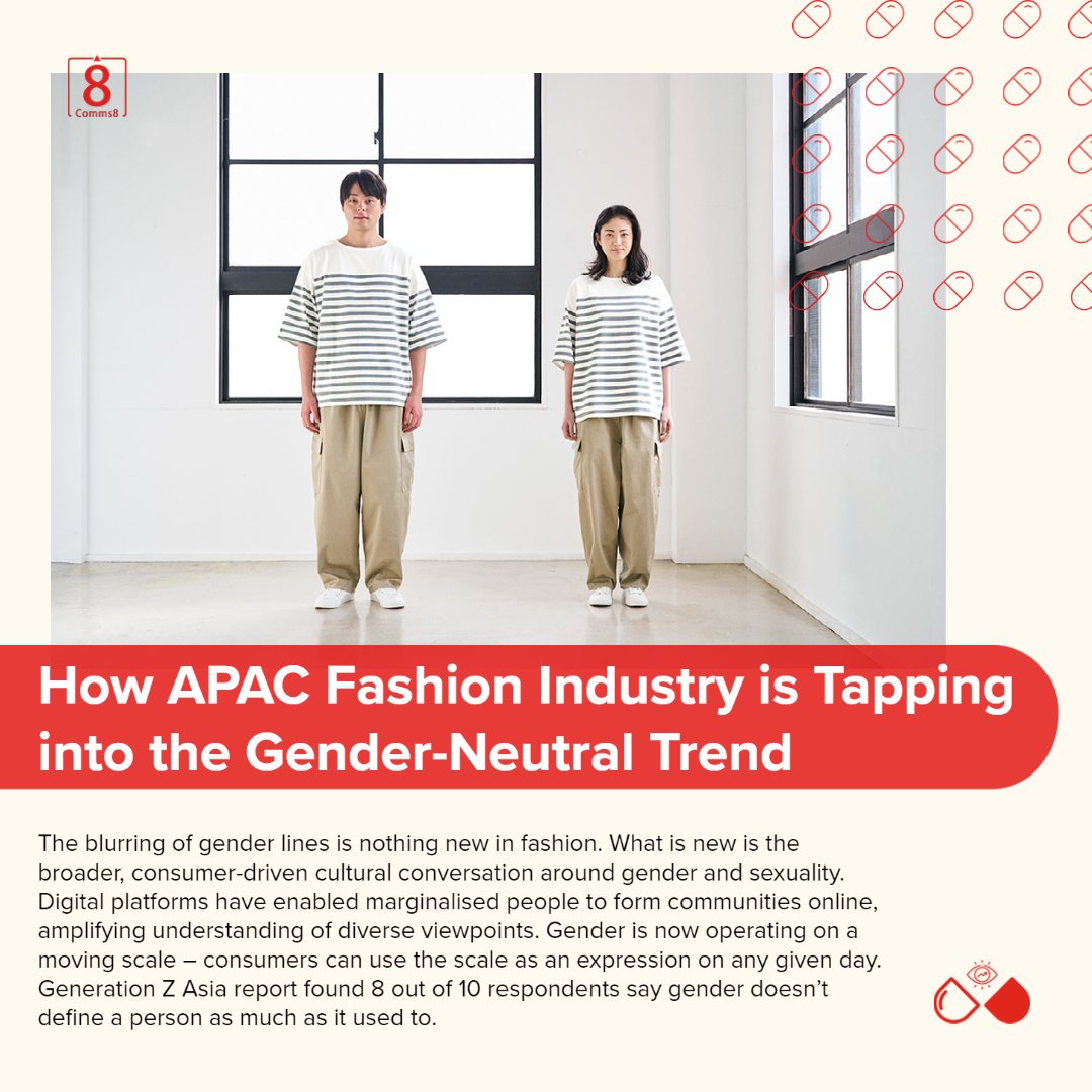 The blurring of gender lines is nothing new in fashion. Let's figure out how APAC can develop their Gender-Neutral strategy for their market through our case study: ow.ly/ET4F50OlpJK #Comms8 #Chinesemarketing #marketingagency #genderneutral #Muji #APAC #asiaclothing