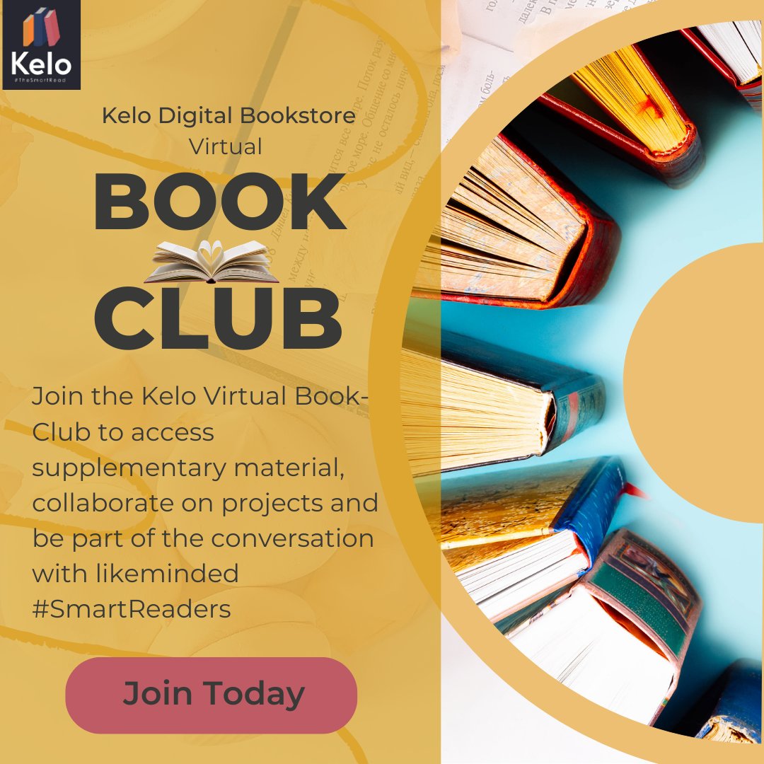 Kelo_Africa's tweet image. Join the Kelo Virtual Book-Club to access supplementary material, collaborate on projects and be part of the conversation with likeminded #SmartReaders
#TheSmartRead
#KeloDigitalBookstore

bit.ly/3pbYLmz
