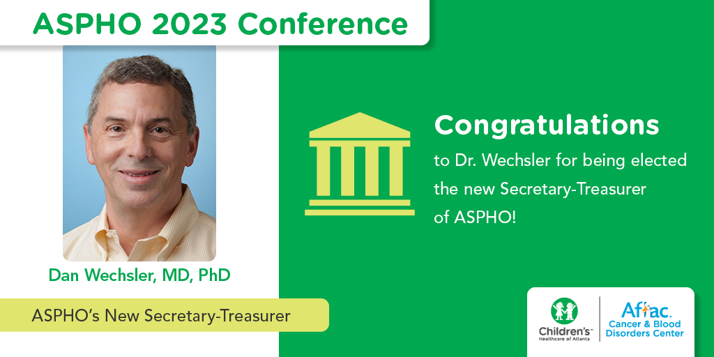 Congratulations to Dr. Dan Wechsler for being elected as the #ASPHO2023 Secretary-Treasurer. 🎉