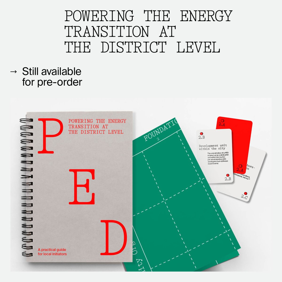 In Chapter 1 of our PED handbook, six PED portraits show breakthroughs, but also difficulties, on optimalising energy performance and production, combined with societal challenges such as affordability, inclusivity, and employment opportunities. PRE-ORDER: …tectureworkroombrussels.myshopify.com/products/jpi-p…