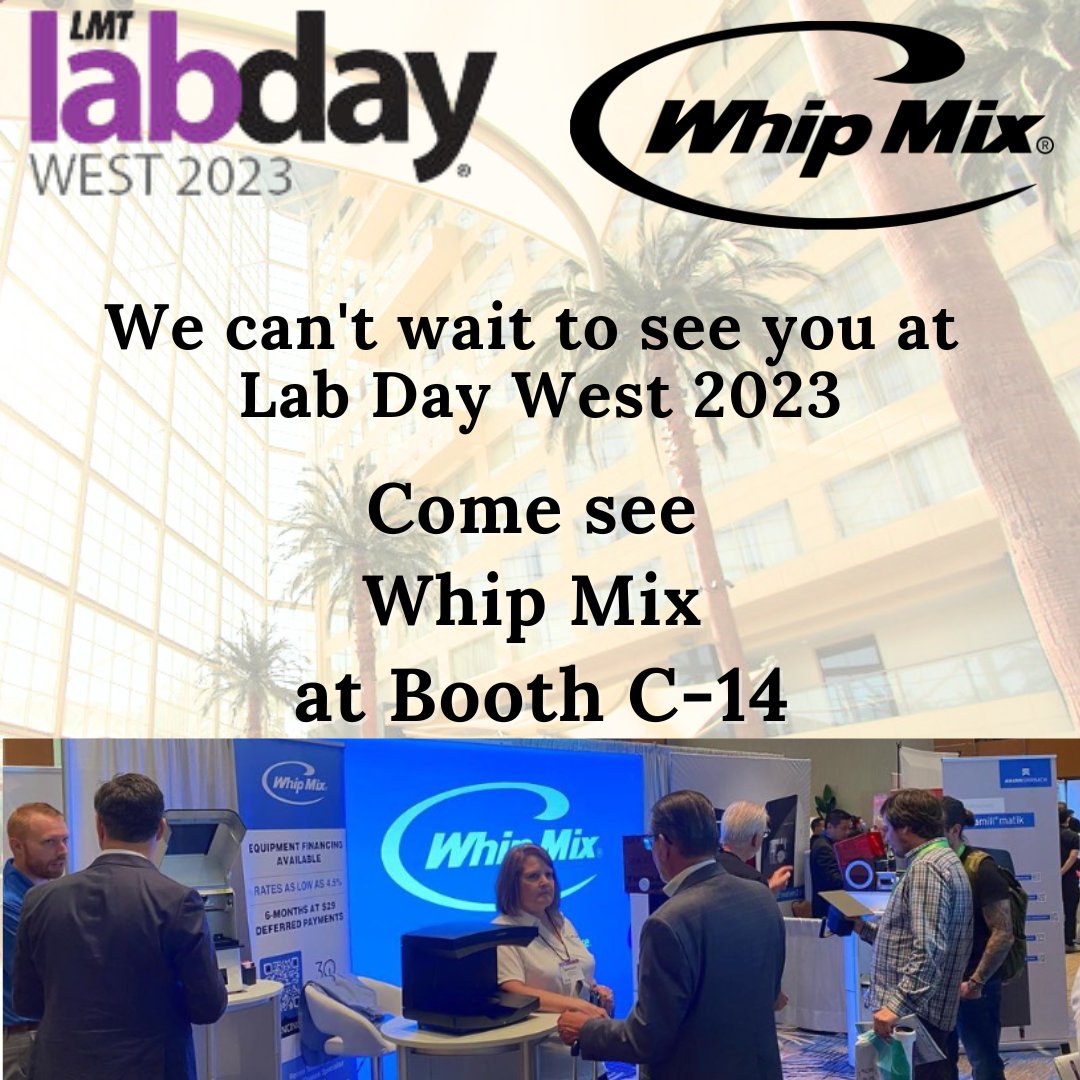 WhipMixCorp's tweet photo. Are you ready for Lab Day West? Whip Mix is! Swing by Booth C-14 to meet our team, learn about our products, and see our tech in action. Don't miss out!
#LabDayWest #WhipMix #LabDay #LabDayWest2023 #LabDayWest23 #labday23 https://t.co/CFupZGDRBy