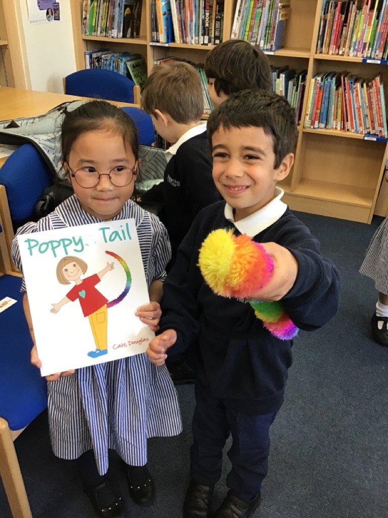 NewtonPrepSch's tweet photo. Thank you to @CateDouglasAuth for visiting our #NewtonReception classes last week. They absolutely loved listening to your reading of 'Poppy's Tail' and were thrilled to try on some tails themselves!
#NewtonMemories https://t.co/P5Ox19SsMo