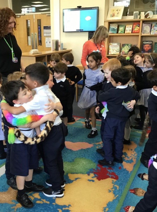 NewtonPrepSch's tweet photo. Thank you to @CateDouglasAuth for visiting our #NewtonReception classes last week. They absolutely loved listening to your reading of 'Poppy's Tail' and were thrilled to try on some tails themselves!
#NewtonMemories https://t.co/P5Ox19SsMo