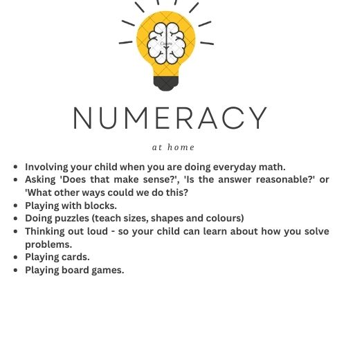 How to incorporate numeracy at home: