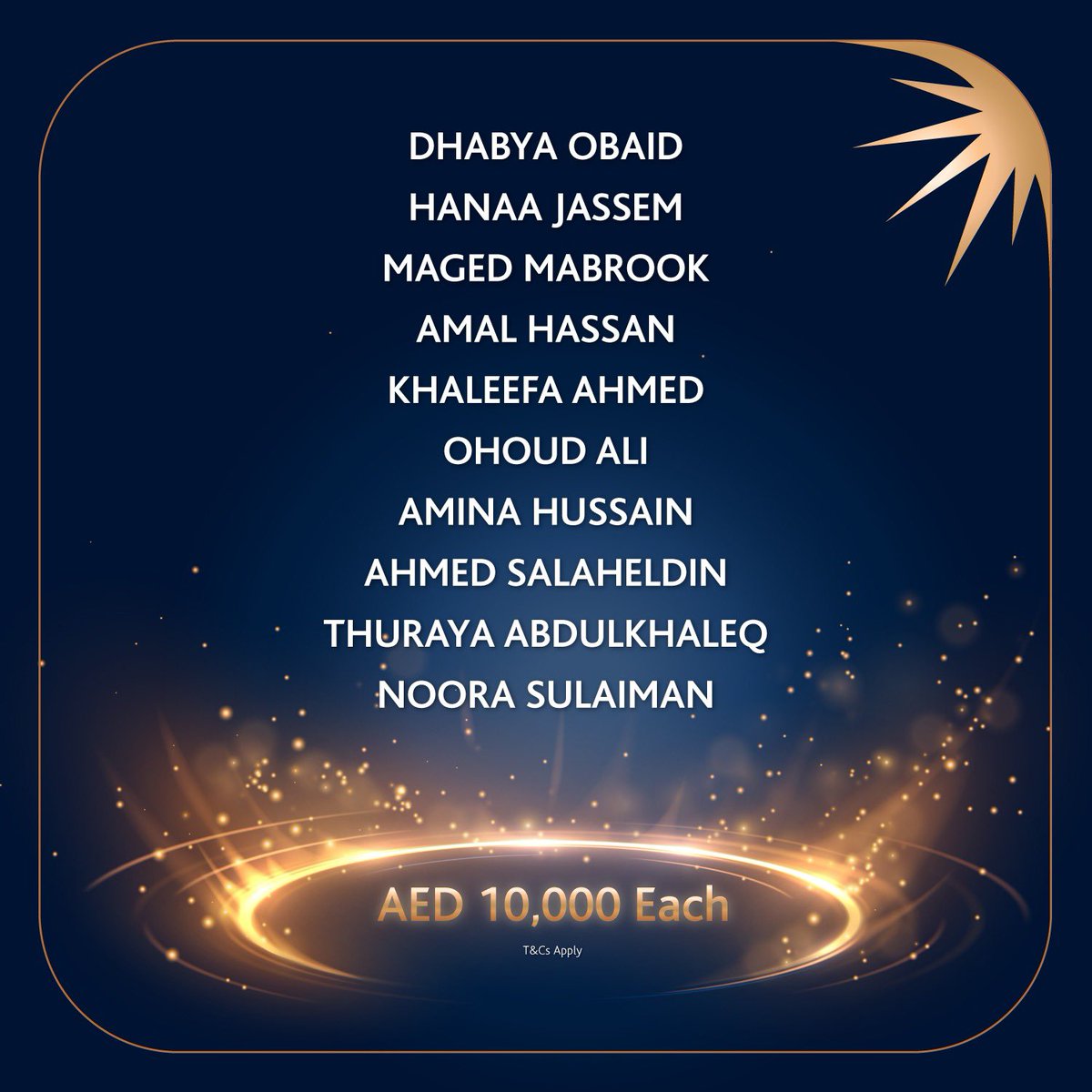 ADIBTweets's tweet photo. Congratulations to our Ghina Winners! 10,000 AED to each winner in our monthly #ADIB #Ghina #Savings #Account 11th May 2023 draw! Apply now and you could be next. Please swipe left for our full list of winners
Terms and Conditions apply
#ADIBAccounts #prizes #Ghina https://t.co/f3qz2Df5pr