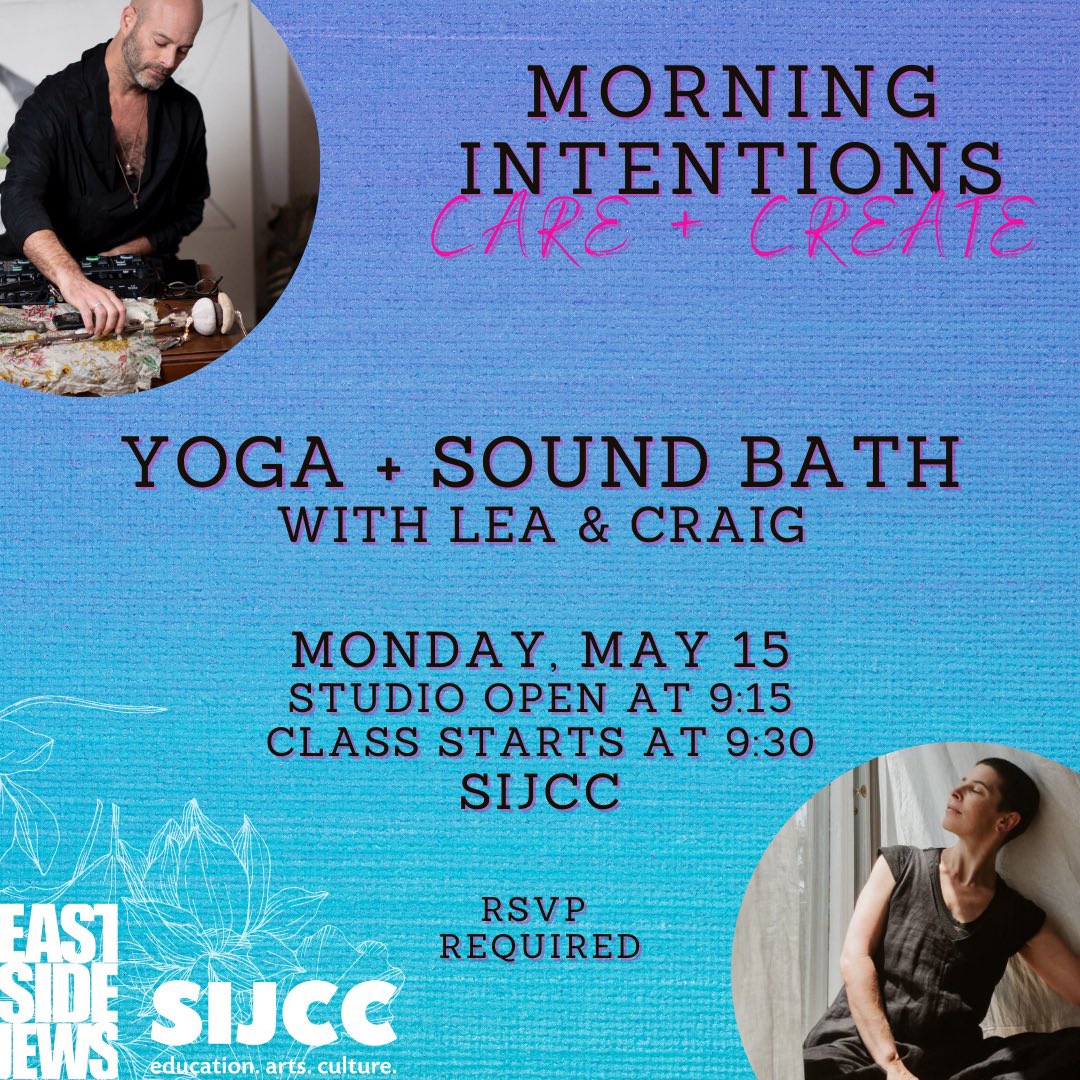 lea lion (@lealion) on Twitter photo start you week off with
<a href="/craigwedren/">Craig Wedren</a> and i
yoga + soundbath
monday may 15
doors open
915/930
<a href="/sijcc/">Staten Island Jewish Community Coalition</a> start you week off with
<a href="/craigwedren/">Craig Wedren</a> and i
yoga + soundbath
monday may 15
doors open
915/930
<a href="/sijcc/">Staten Island Jewish Community Coalition</a>