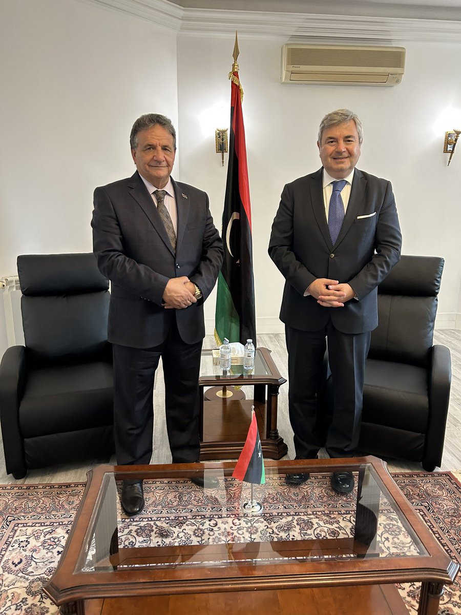 muratkaragoz10's tweet photo. Visited two friendly and brotherly Ambassadors of #Libya and #Kazakhstan, seperately. Enjoyed my candid conversation with them stretching from bilateral relations to regional matters. Thank for the warm welcome. Look forward to enjoying Turkish food, together. 😊🇹🇷🇱🇾🇰🇿 https://t.co/KOBSbNckFZ