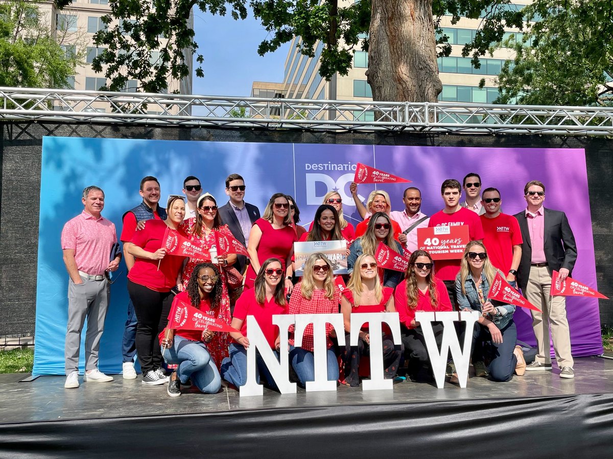USTravel's tweet photo. Thank you to travel industry for joining the #NTTW23 Travel Rally in @destinationdc! 🎉 We loved spotlighting how travel is an economic driver, job creator &amp; community builder. It's essential we keep moving #TravelForward to move our nation forward! https://t.co/Y1eBzI2rYS