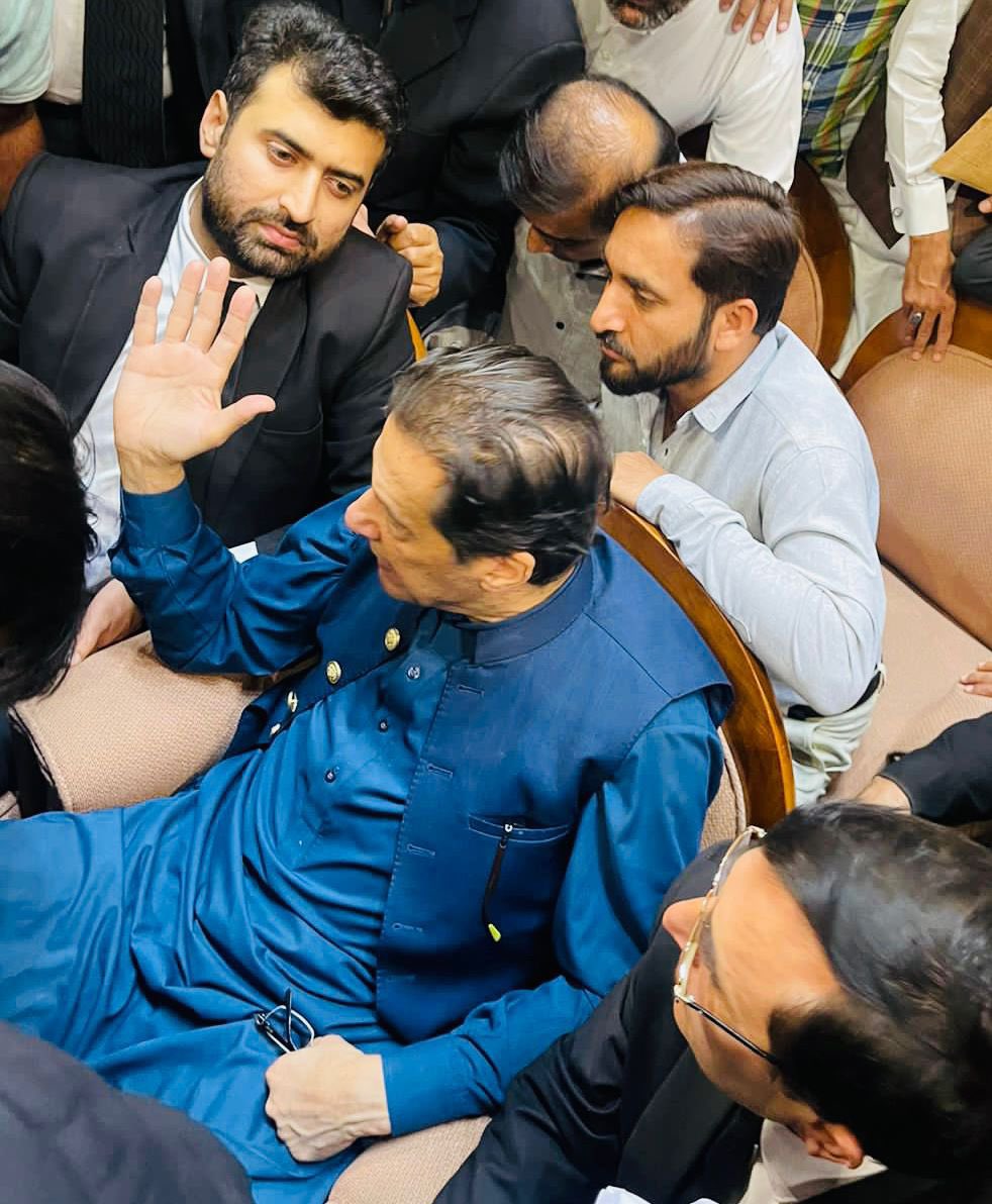 Imran Khan earlier in the court.