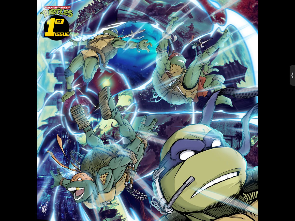 Ctrigger101's tweet image. TMNT Turtles through time commission #TMNT #teenagemutantNinjaturtles #digitalart #ComicArt #blkartist #90scartoons #procreateart #Procreate #DigitalArtist #freelancer