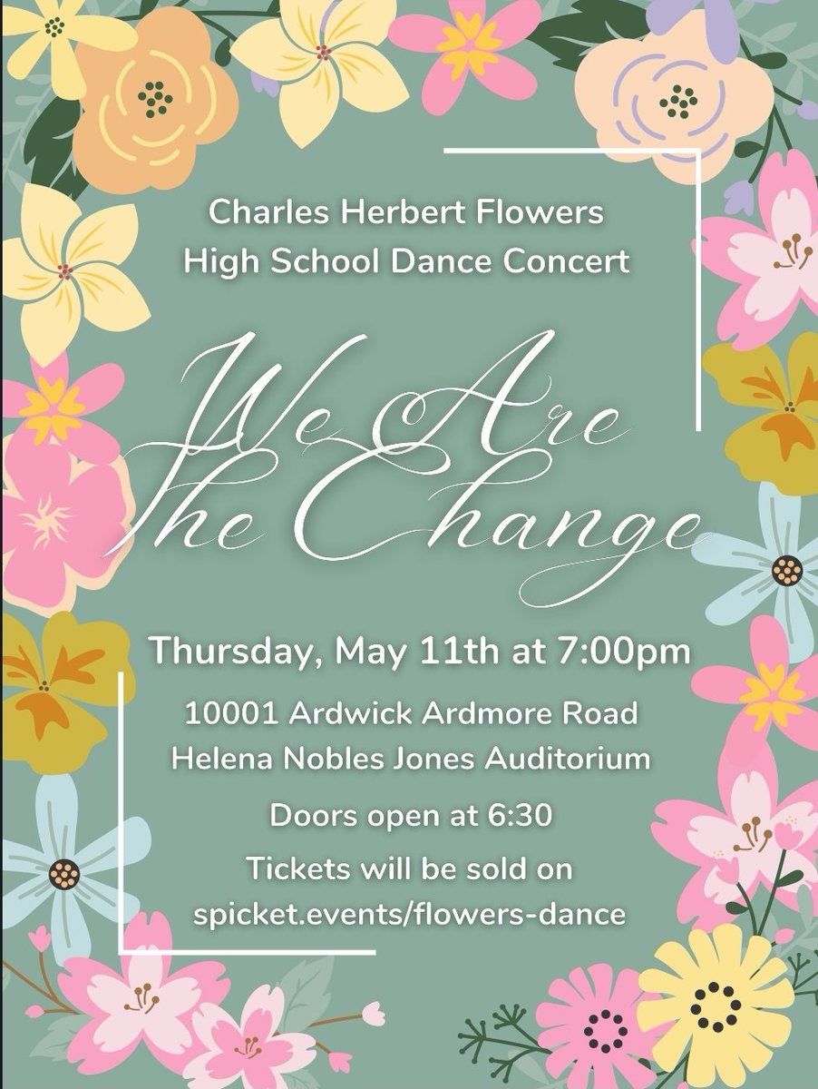 Join us tonight for Spring Dance Concerts at Bladensburg High School and Charles Herbert Flowers High School! You don't want to miss it. <a href="/pgcps/">PGCPS</a> @PGCPS_DCPA <a href="/PGCPSCurriculum/">PGCPS Department of Curriculum and Instruction</a>