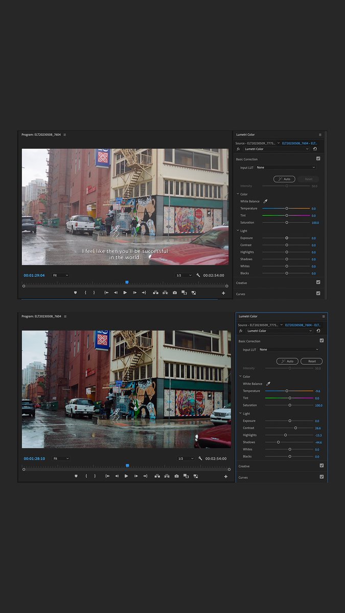👏 color grading is story telling 👏