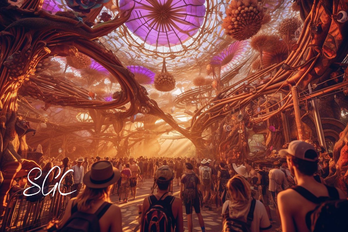 studiogreencode's tweet photo. Day 4: #CosmicConnection - Feel the unity and oneness of the festival crowd 🤝🌌 Use #StudiogreencodePsychedelicWonderland All are welcome to post, Let's have fun with this!
#edmmusic #Aiart #midjourney #midjourneyv51 #inspirationweek #EDCLASVEGAS #Studiogreencode #EDCLV2023 https://t.co/GO3n8gQe9f