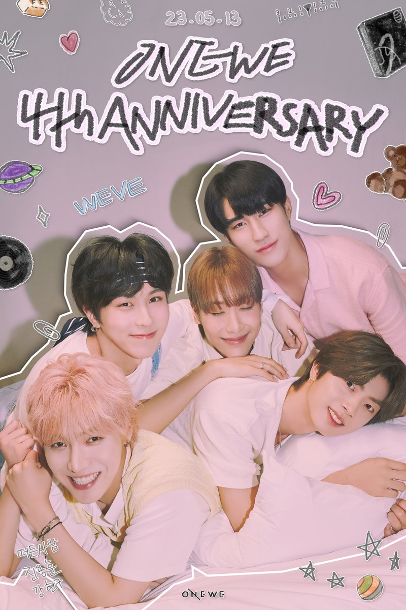 [#ONEWE]

💗 ONEWE 4th Anniversary 💗

우리 위브와 함께하여 한 편의 영화, 
드라마 같았던 원위의 4년🫶 
언제나 변함없이 원위의 곁에서 
응원해 주셔서 감사드려요💕

이 밤이 지나가도 사랑을 담아 말할게요♥

#FOUREVER_WITH_ONEWEVE
#밤하늘은_네번의_별자리를_바꾸며_원위를_불러