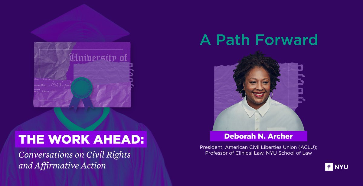 With SCOTUS set to make a series of decisions that will have a significant impact on higher ed and beyond, it is important to explore a path forward. <a href="/DeborahNArcher/">Deborah Archer (threads: DeborahNArcher)</a> (<a href="/nyulaw/">NYU Law</a>, @aclu) will help break this down.
