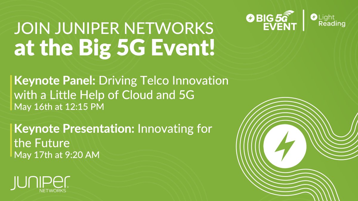 Collaborative research + development = innovating for the future. 🙌

Don't miss our very own SVP Chief Technology Officer, @RYavatkar, for an exclusive discussion at the #Big5GEvent on May 15th-17th. Learn more: juni.pr/3BgR4OQ