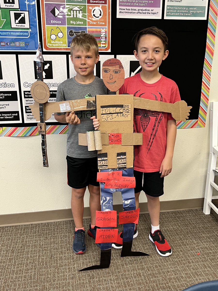 Fab 4th completed their 'Fibonacci Super Heroes'! So proud of their creativity, mathematical calculations and attention to detail! @NewmanFriscoISD @FISDAdvAcad #FISDQUEST