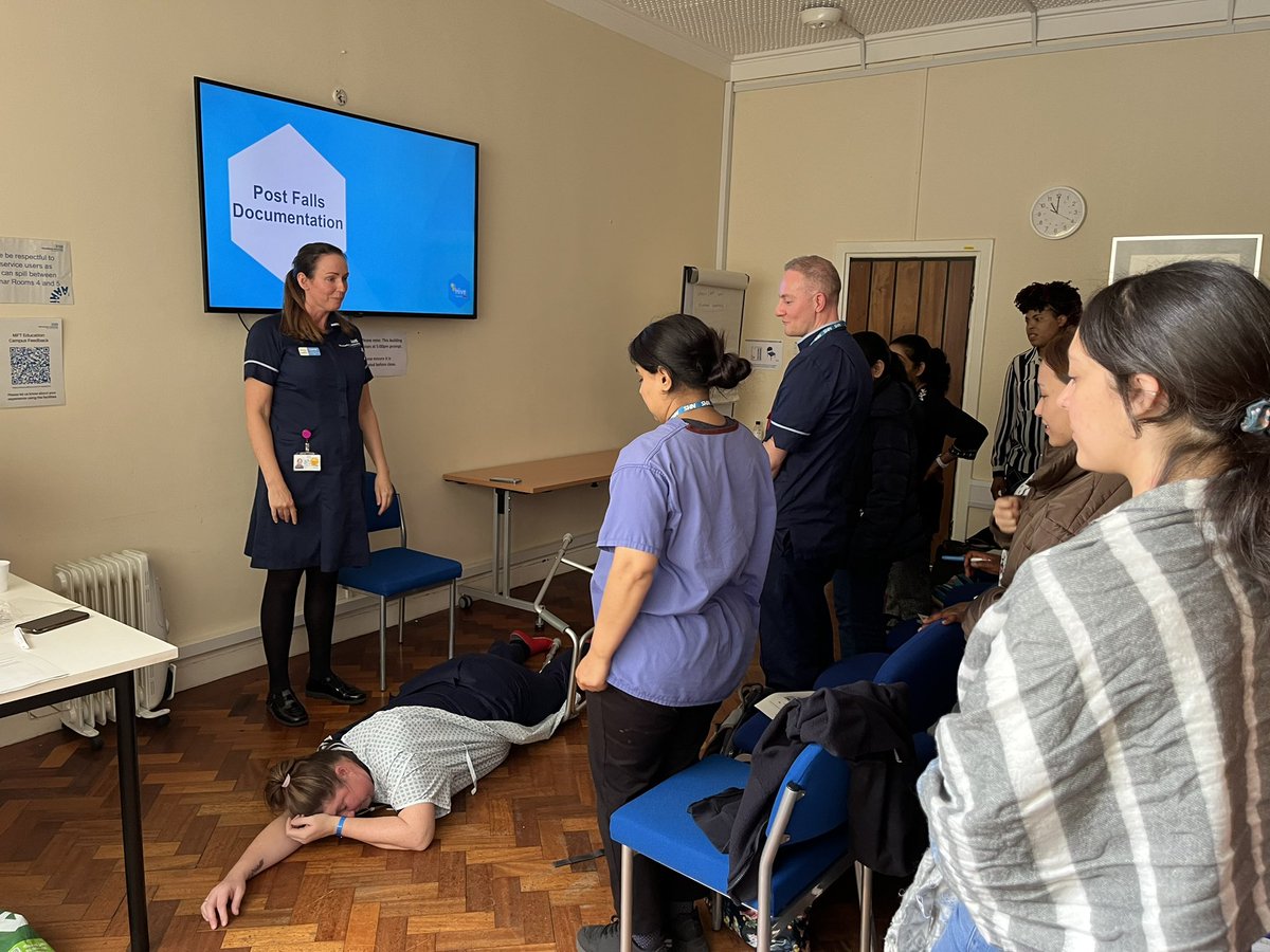 Leonard Lero (@leonardlero) on Twitter photo Looking forward to the session by <a href="/LittenLauren/">Lauren Litten</a> on falls for Induction tomorrow. Very interactive w/ <a href="/Debbieclegg01/">HellomynameisDebbie💙</a> as patient and oooops 🫢😱, she had a fall at the end. Good emphasis on falls assessment and post fall care
<a href="/NorthMcrGH_NHS/">North Manchester General Hospital</a> <a href="/NMGNursingfocus/">NMGH Quality, Safety and Patient Experience</a> Looking forward to the session by <a href="/LittenLauren/">Lauren Litten</a> on falls for Induction tomorrow. Very interactive w/ <a href="/Debbieclegg01/">HellomynameisDebbie💙</a> as patient and oooops 🫢😱, she had a fall at the end. Good emphasis on falls assessment and post fall care
<a href="/NorthMcrGH_NHS/">North Manchester General Hospital</a> <a href="/NMGNursingfocus/">NMGH Quality, Safety and Patient Experience</a>