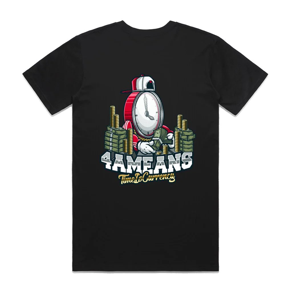 itsEichi's tweet photo. Get your merch today @ https://t.co/NNhC7huRo6 💸

#BlackOwnedBusiness #TimeIsMoney #TimeIsCurrency #TimeIsPaper #4AMeans #4AM follow on IG: @4AMeans https://t.co/4Q0L9R0s8Z