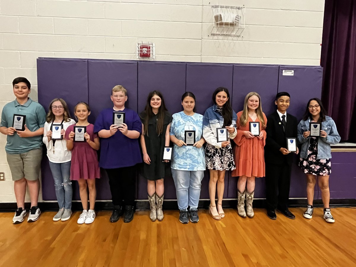 Portland West Middle School Awards Day
6th Grade Top 10