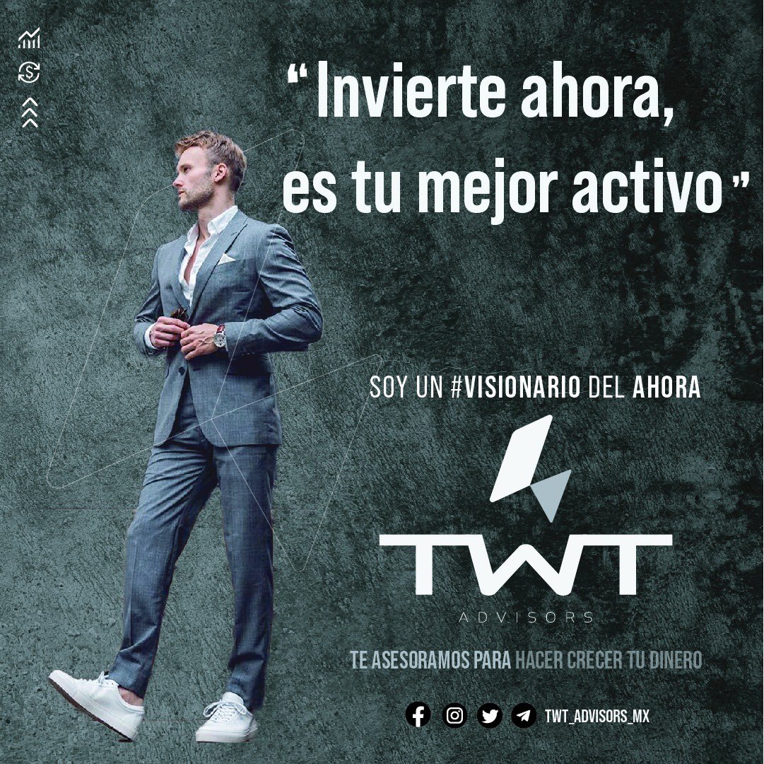 TWTAdvisors's tweet photo. Una buena inversión es la semilla de la riqueza

TWT Advisors te asesora para hacer crecer tu dinero 

#SOYUNVISIONARIODELAHORA 
#dinero #inversion #inversionistas #futuro #éxito https://t.co/cGNumyO7Xn