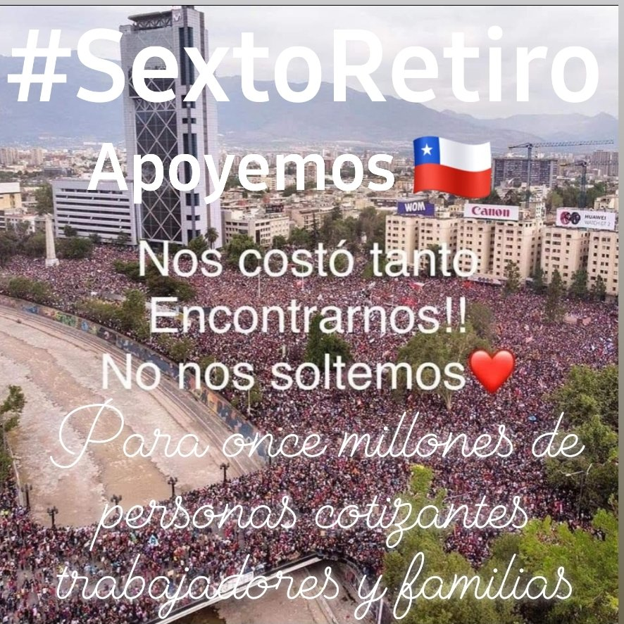 FMuchedumbre's tweet photo. SIGAMOS CON TODO EMPUJANDO EL SEXTO RETIRO #sextoretiro . @Diego_Schalper
@diego_ibanezc @GabrielBoric
@eduacornejo
@EdoDuran
@EriAedoJeldres
@erikaoliverad
@ericka_nanco
@DEmiliaNuyado
@emischneiderv
@EnriqueLeeF
@felipe_donosoc
@CamanoDiputado
@felixbs_
@Felixecologista https://t.co/COkHxaipeM