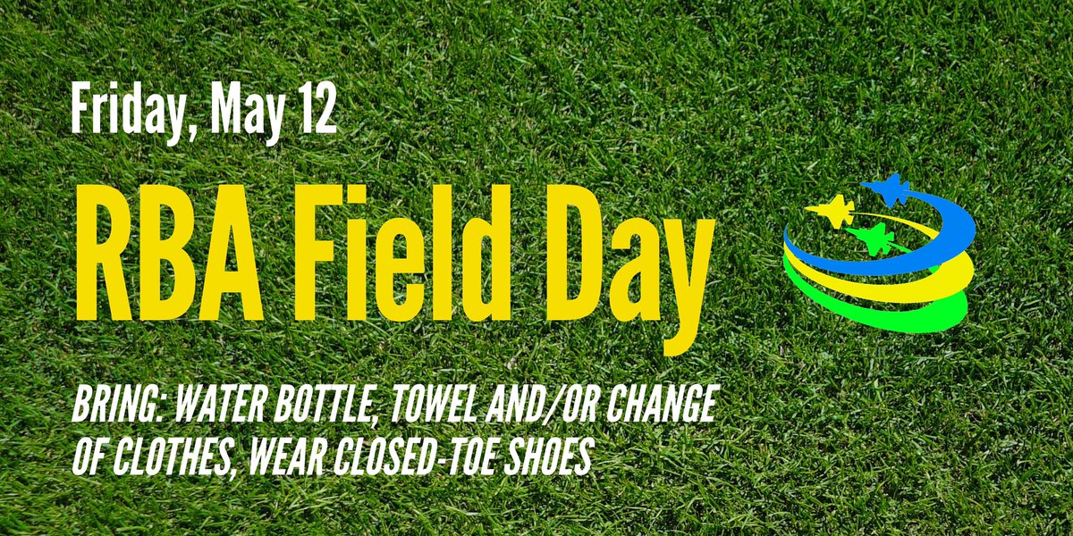 We’re excited for field day tomorrow! A reminder to students to bring a water bottle, wear closed-toe shoes, and bring a towel and/or a change of clothes. If you’re planning on sunscreen please apply it before coming to school:)⚡️