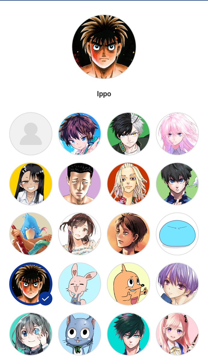 @the2ndletter_B Hajime no Ippo is not on there, However you can set your profile Icon to Ippo ☺️