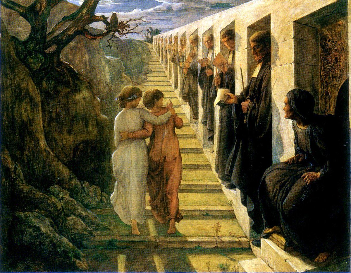 'The Wrong Path' from the 'Poem of the Soul' by Louis Janmot, 1855

#louisjanmot #art #painting