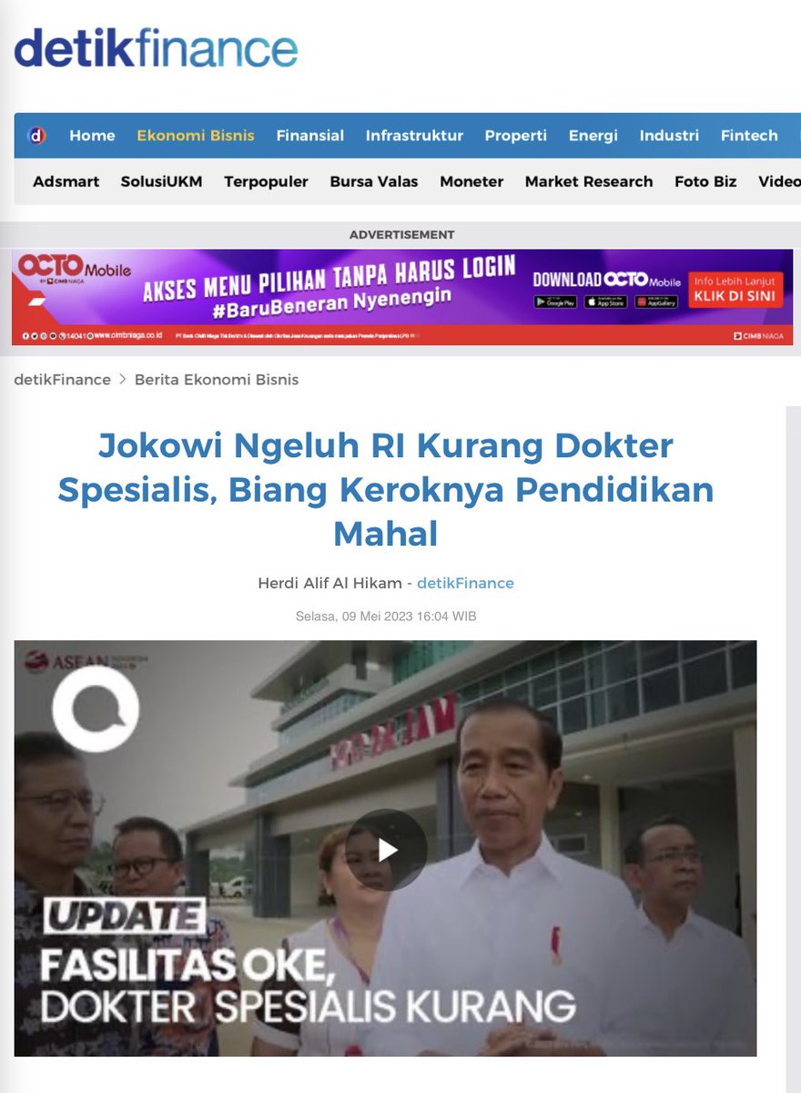 Jokowi Ngeluh RI Kurang Dokter Spesialis, Biang Keroknya Pendidikan Mahal

finance.detik.com/berita-ekonomi….

Yth Pak Joko

Sedikit bercerita..
Era saya dulu, anak dari keluarga tidak mampu asal pintar bisa jadi dokter
Makanya kami berlomba belajar, jadi murid berprestasi agar bisa dapat