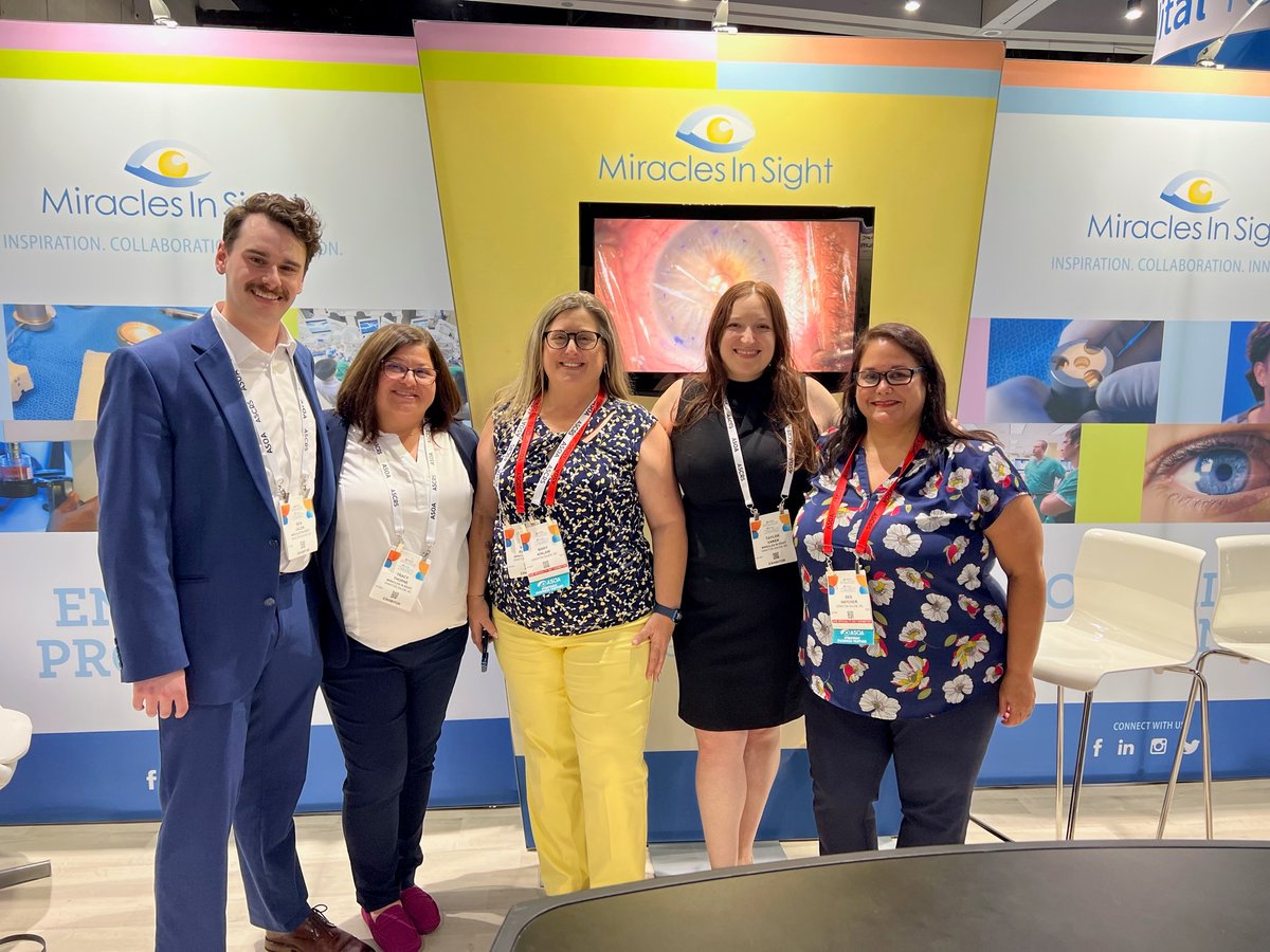 MiraclesInSight's tweet photo. We had an amazing weekend at #ASCRS2023 + #ASOA2023 conference in San Diego, CA! Some highlights of our time include: 
- Getting face-to-face time with current surgeons 
- Debuting our newest service line, MIS RapidPrep DSEK
- Forming relationships w/ surgeons around the world https://t.co/QSgCwvFJM4