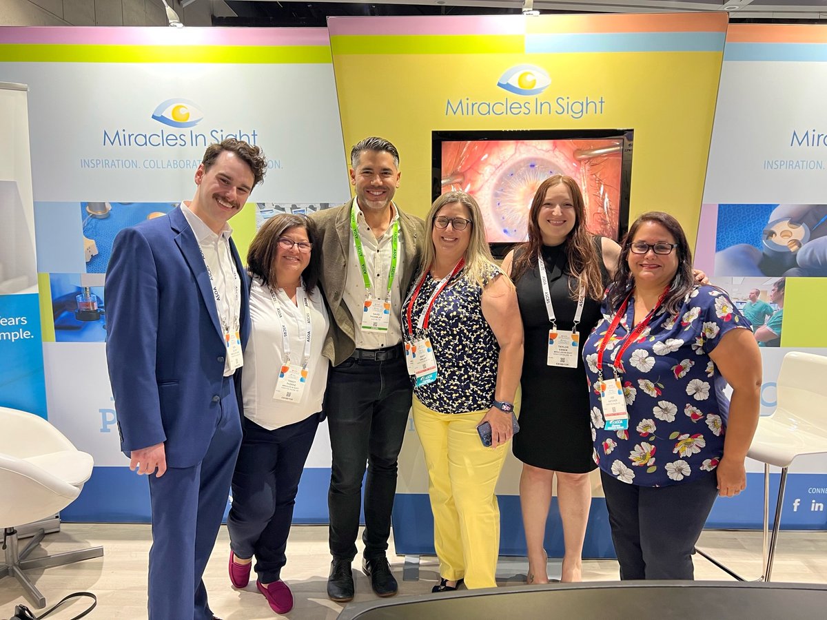 MiraclesInSight's tweet photo. We had an amazing weekend at #ASCRS2023 + #ASOA2023 conference in San Diego, CA! Some highlights of our time include: 
- Getting face-to-face time with current surgeons 
- Debuting our newest service line, MIS RapidPrep DSEK
- Forming relationships w/ surgeons around the world https://t.co/QSgCwvFJM4