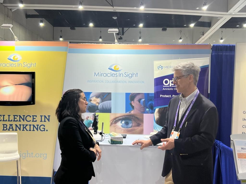 MiraclesInSight's tweet photo. We had an amazing weekend at #ASCRS2023 + #ASOA2023 conference in San Diego, CA! Some highlights of our time include: 
- Getting face-to-face time with current surgeons 
- Debuting our newest service line, MIS RapidPrep DSEK
- Forming relationships w/ surgeons around the world https://t.co/QSgCwvFJM4
