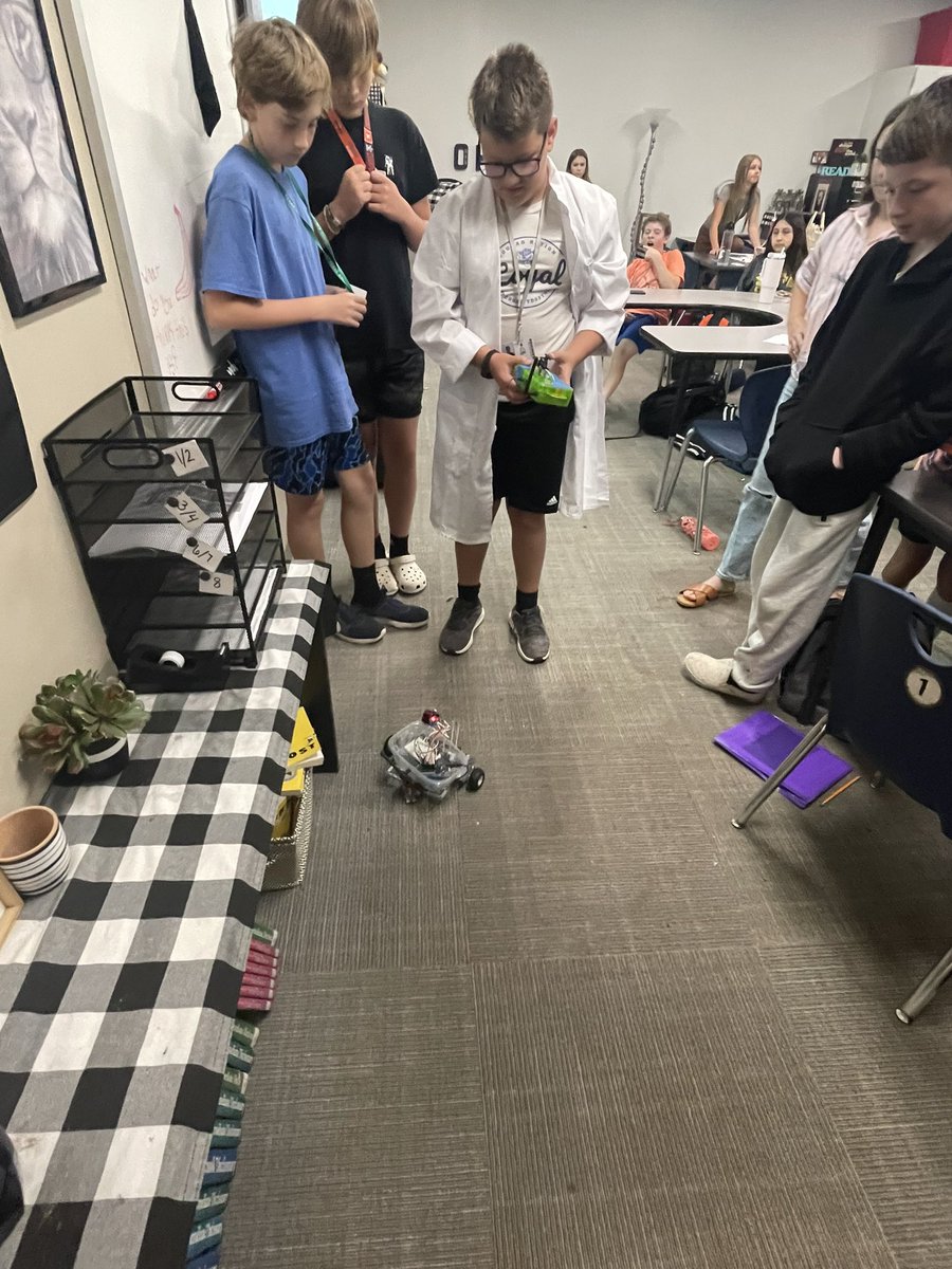 nikkimullinnix's tweet image. Kyler is a genius! He used his love of robotics to build a homemade RC car. It was so cool to see it actually drive around the classroom! #LionsLearning #PassionProjects #OHJH