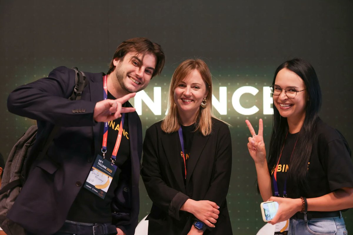 binance's tweet photo. #Binance at NFT Tallin in Estonia! 🇪🇪     

Our Binance France President, @davidprincay, and Senior Legal Counsel, Karolis Jonuska, discussed topics including DeFi &amp; tokenization of assets.    

It was great to meet up with our local community in the region 🤝 https://t.co/GrmDB1JSXY