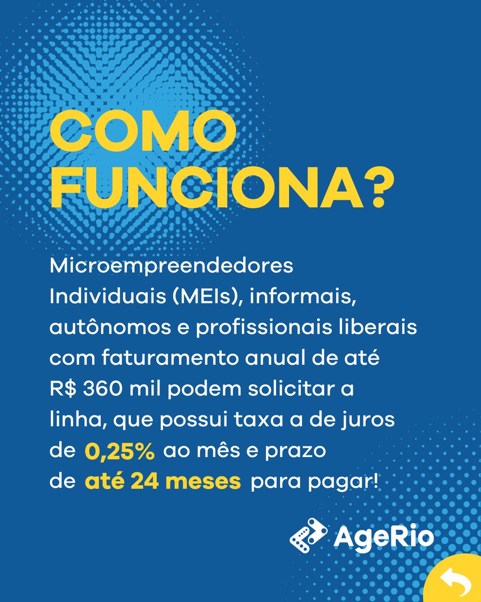 Age_Rio's tweet photo. É MEI, empreendedor informal, autônomo ou profissional liberal no Estado do Rio e deseja ampliar as suas atividades? O Microcrédito da AgeRio pode ser o apoio que o seu negócio precisa!
Acesse https://t.co/o9JsV2LDI3 e saiba mais!
#AgeRio #Microcredito #MEI https://t.co/z6WdylhaD2