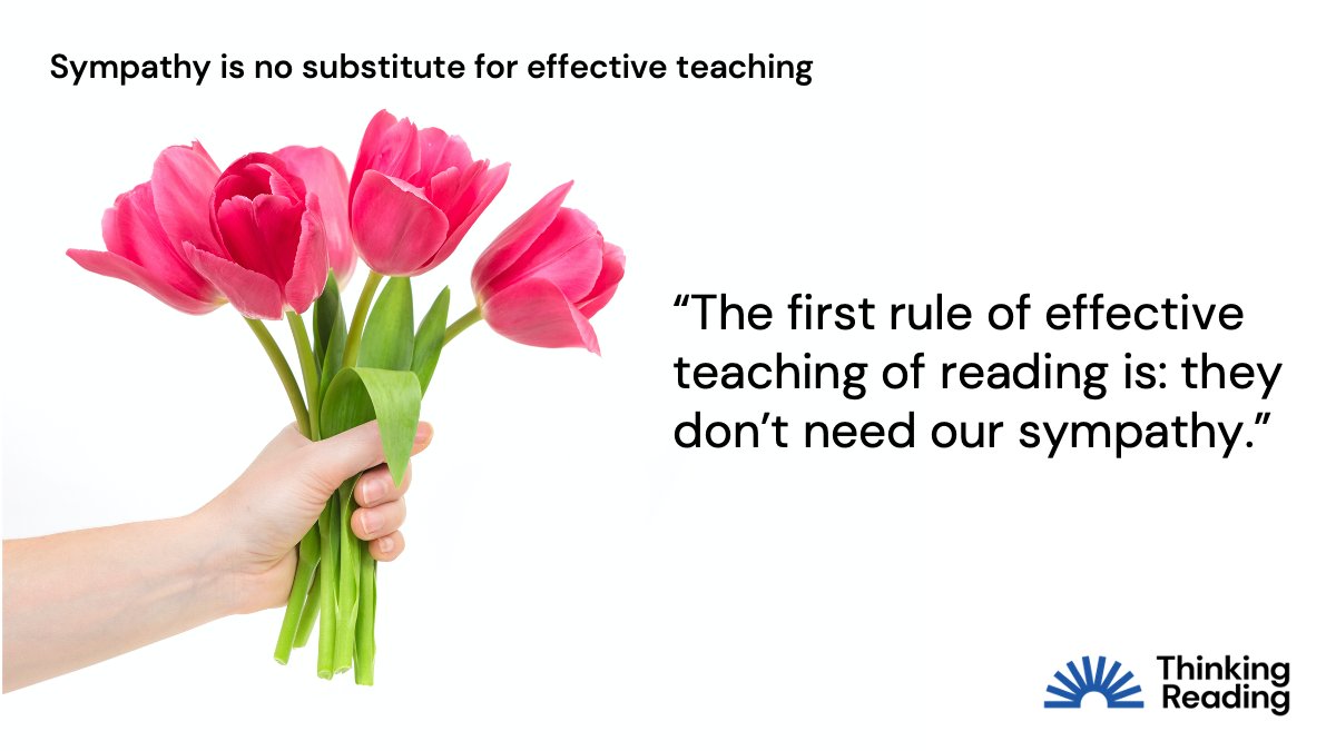 ThinkReadHQ's tweet photo. Sympathy is not kindness; compassion is not shown by lowering expectations. Read more in our blog ‘Sympathy is no substitute for effective teaching’ https://t.co/vUIMzThJRu (2 min read).

#EduTwitter https://t.co/krx7JWuB6s