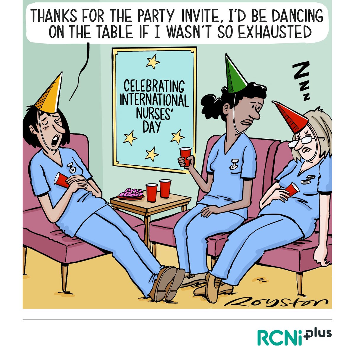 It's International Nurses Day on May 12.

What's happening where you work to thank nurses?

Thanks to @roystoncartoons for capturing the mood of nurses on #IND2023 - and best wishes from everyone at NursingStandard.com and RCNiPlus.

#nursesday #nursesweek