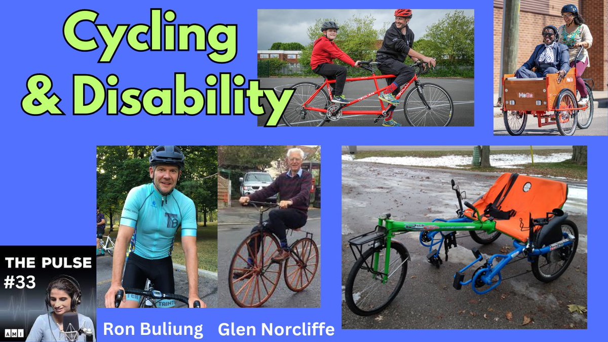 JoeitaGupta's tweet photo. This week on #PulseAMI on #YouTube, Glen Norcliffe and Ron Buliung talk about their investigation into adaptive cycling for people with disabilities https://t.co/66g189LCQA #cycling #disability
@AMIaudio @AccessibleMedia @RBuliung https://t.co/hTk4qSeWEY