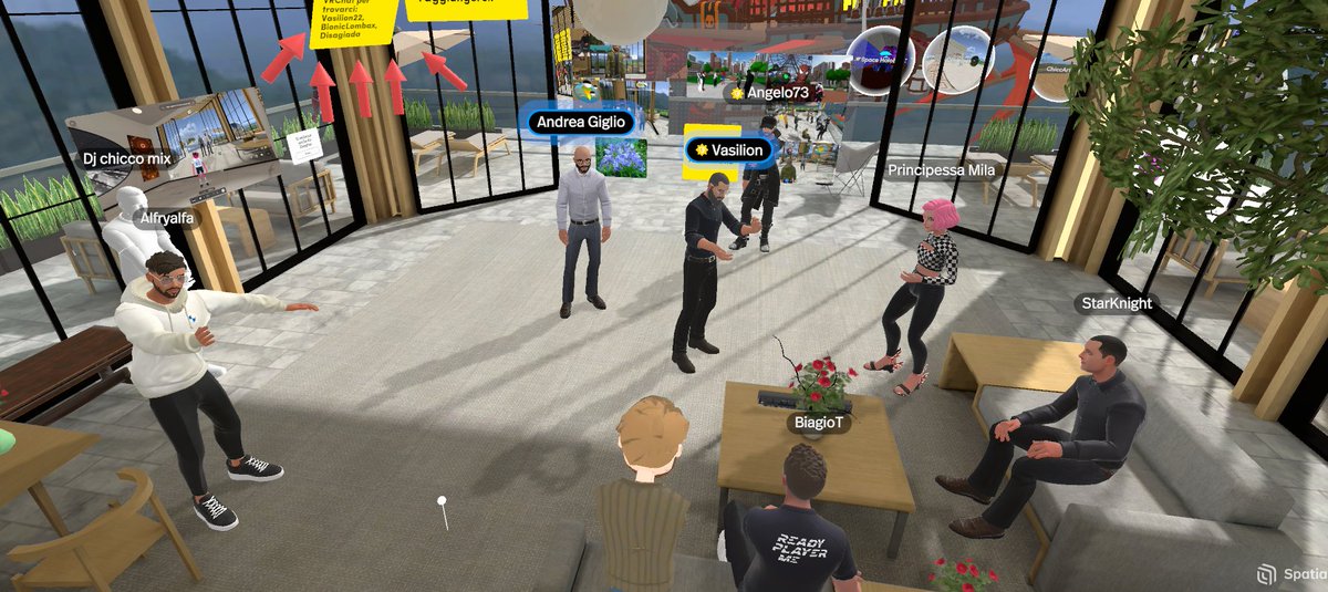 BionicLombax's tweet photo. Ecco qualche scatto della nostra serata del giovedì sera nel metaverso @Spatial_io per fare "Due Chiacchiere In VR" con la nostra mitica #metacomitivavr

Grazie della serata!
Link al mondo evento ricorrente:
https://t.co/d5fTTT7vgz
@Web3roof https://t.co/bpilG5zyMs
