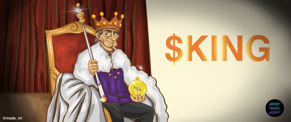 made_nil's tweet photo. @Nyanni237 @kingcoinsol I MADE THIS BANNER FOR OUR GREAT COMMUNITY $KING. https://t.co/jxE5QYOmCA