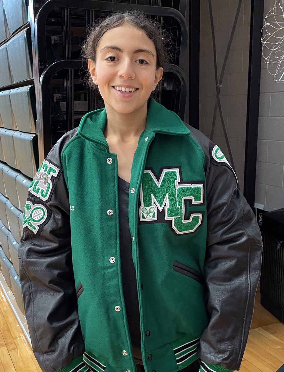 Looky Looky.. someone got their Tennis Letterman Jacket today.. Congrats Melvina!!! So proud of your hard work.