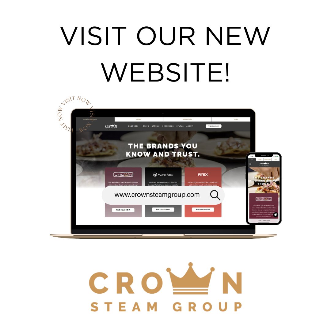 Exciting news! Crown Steam Group proudly launches our new website featuring Crown, Market Forge, and Firex. Visit us today and experience the future of steam cooking!

hubs.ly/Q01PC15w0