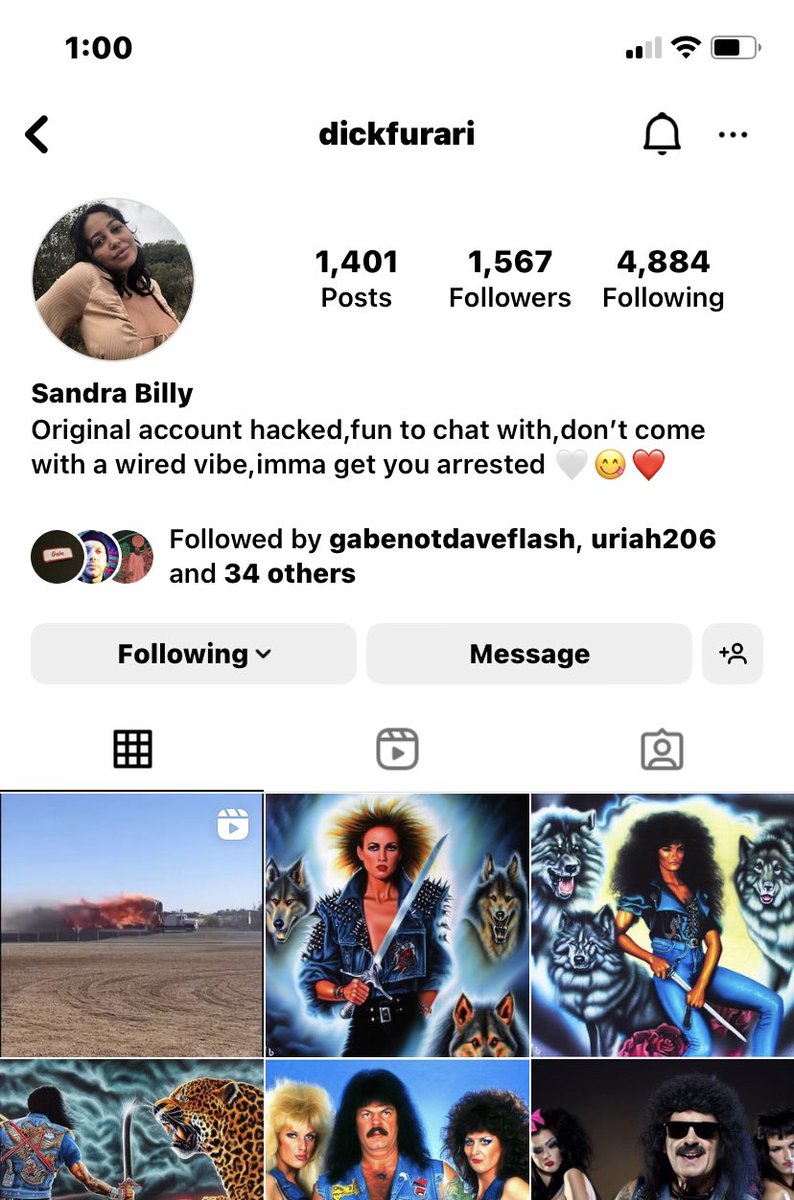 Rock Hard 🤘Dick Fürari on Twitter "Some knucklehead has hacked my Instagram account"